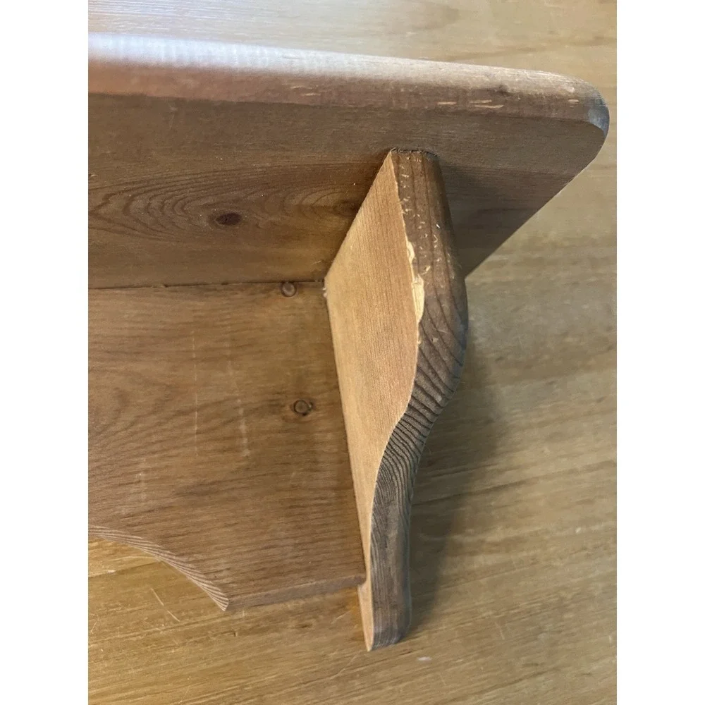 Vintage Wood Heart Cutout Wall Shelf Rustic Primitive Farmhouse Decor 24
